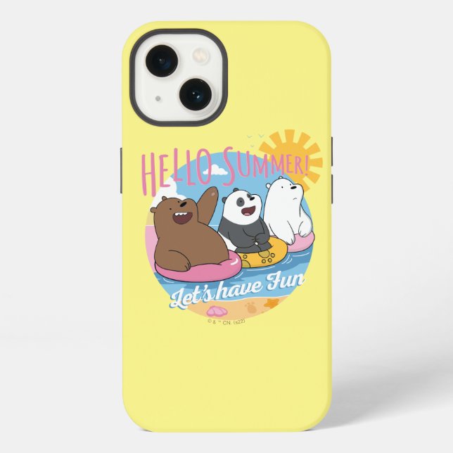 We Bare Bears - Hello Summer! Let's Have Fun Iphone Case (Back)