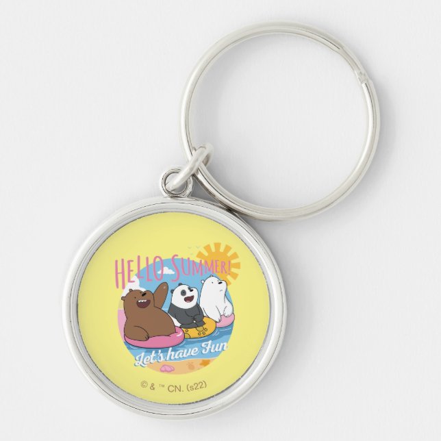 We Bare Bears - Hello Summer! Let's Have Fun Keychain (Front)