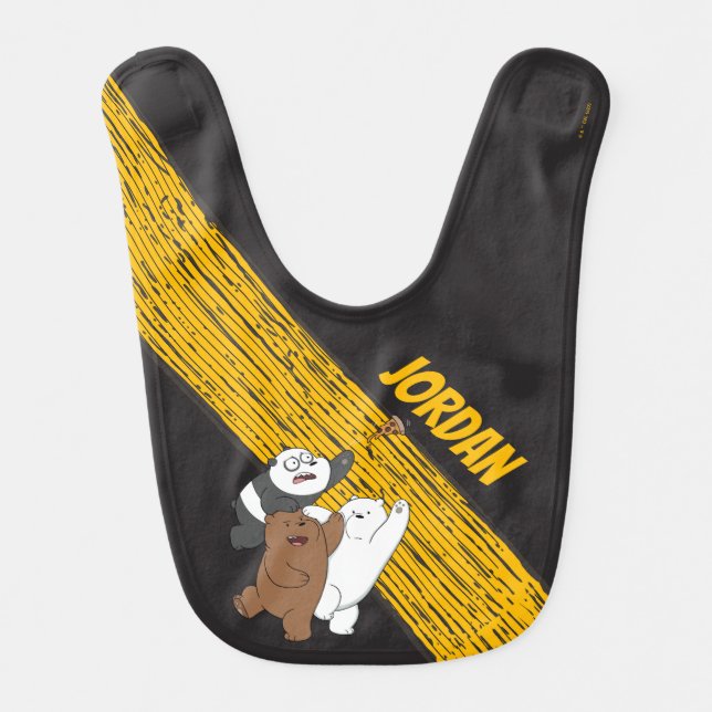 We Bare Bears - Last Pizza Slice Baby Bib (Front)
