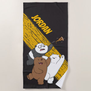 We Bare Bears - Last Pizza Slice Beach Towel