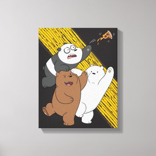 We Bare Bears _ Last Pizza Slice Canvas Print