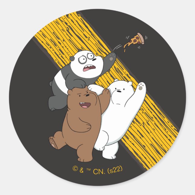 We Bare Bears - Last Pizza Slice Classic Round Sticker (Front)