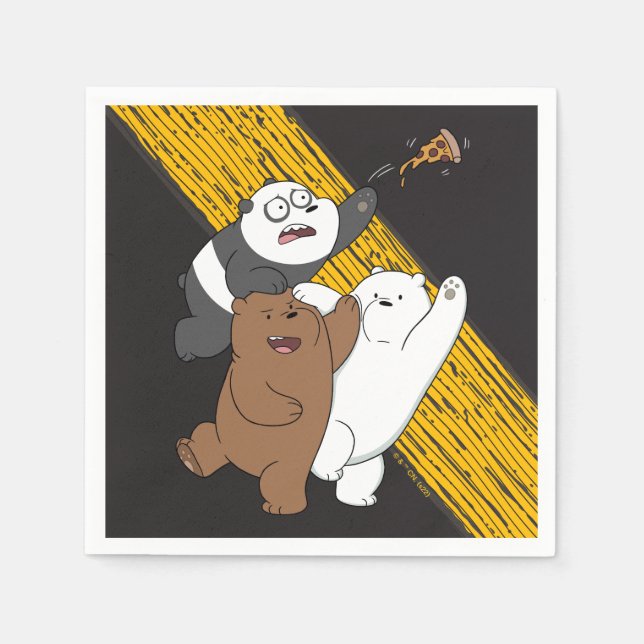 We Bare Bears - Last Pizza Slice Napkins (Front)