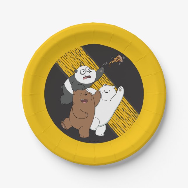 We Bare Bears - Last Pizza Slice Paper Plates (Front)