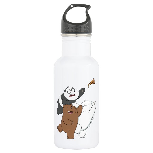 We Bare Bears - Last Pizza Slice Stainless Steel Water Bottle (Front)