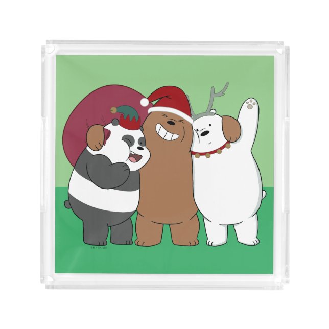We Bare Bears - Season's Greetings Acrylic Tray (Front)