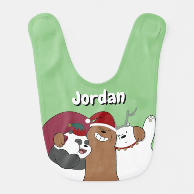 We Bare Bears - Season's Greetings Baby Bib (Front)