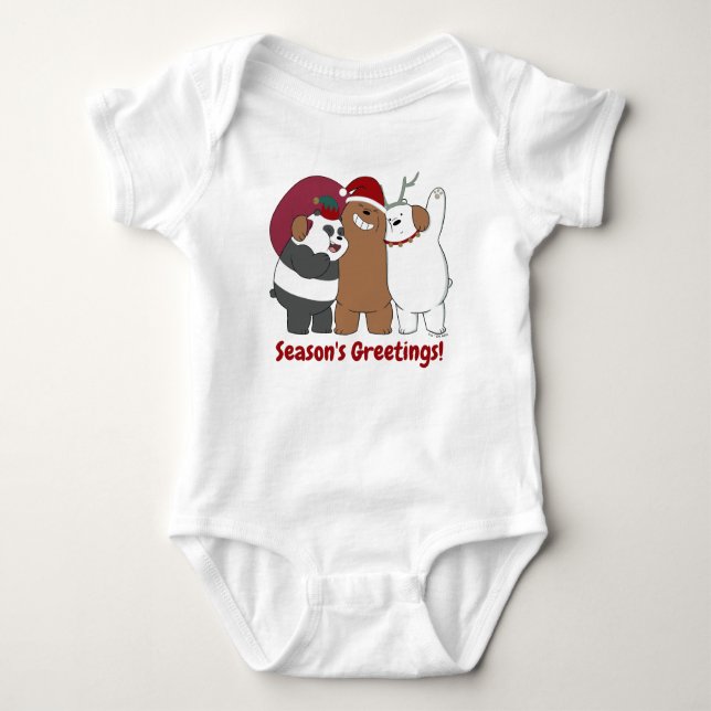 We Bare Bears - Season's Greetings Baby Bodysuit (Front)