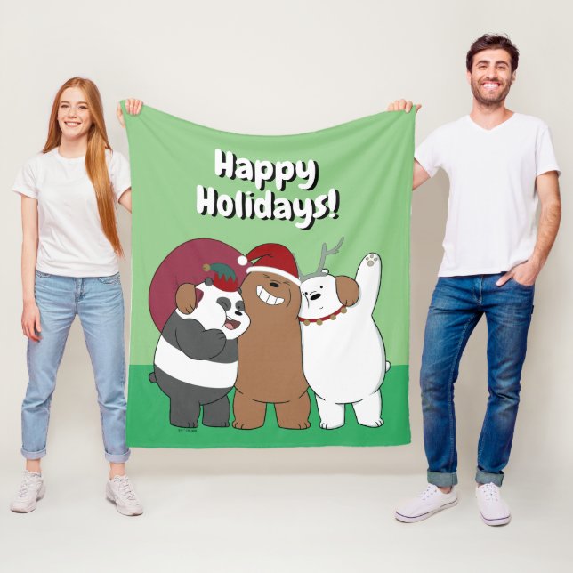We Bare Bears - Season's Greetings Fleece Blanket (In Situ)