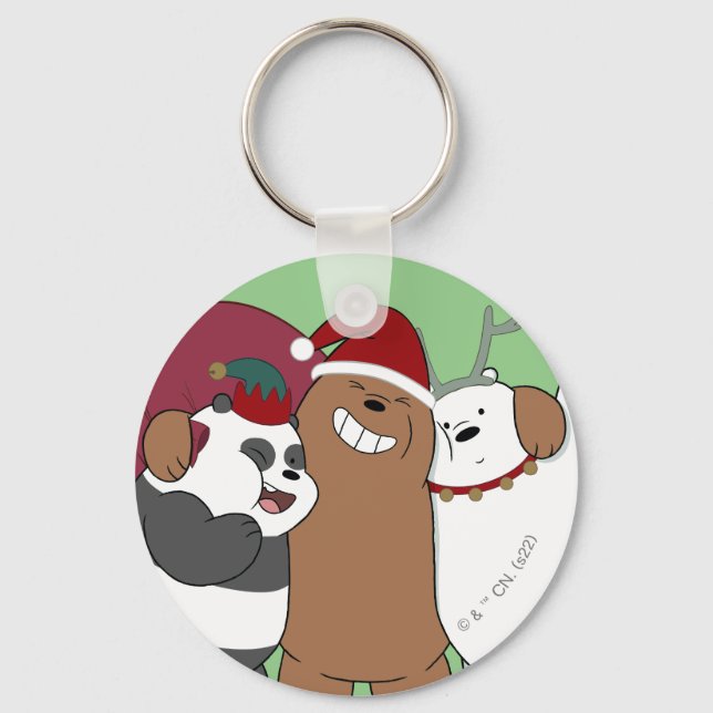 We Bare Bears - Season's Greetings Keychain (Front)