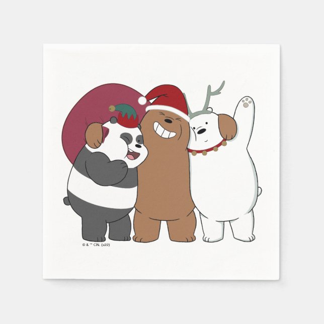We Bare Bears - Season's Greetings Napkins (Front)