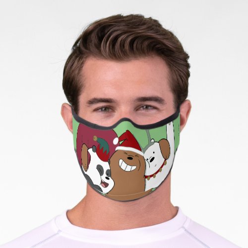 We Bare Bears _ Seasons Greetings Premium Face Mask