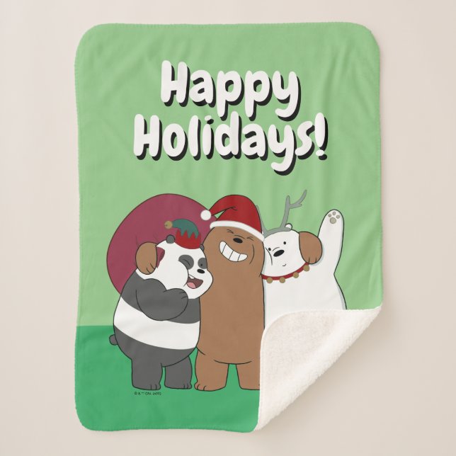 We Bare Bears - Season's Greetings Sherpa Blanket (Front)