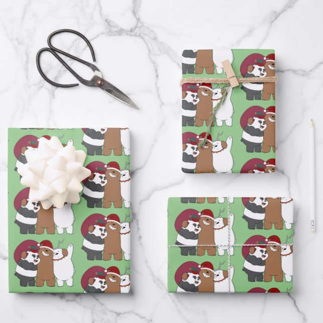 We Bare Bears - Season's Greetings Wrapping Paper Sheets (Front)