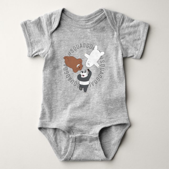 We Bare Bears - #SquadGoals Baby Bodysuit (Front)