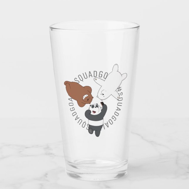 We Bare Bears - #SquadGoals Glass (Front)