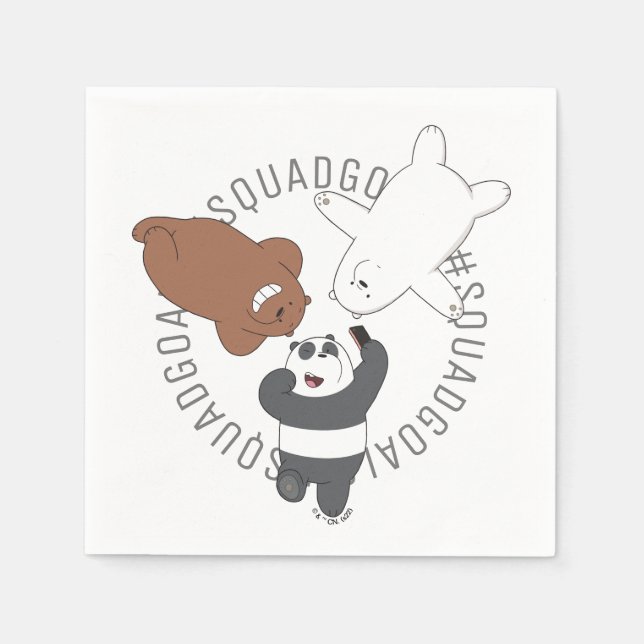 We Bare Bears - #SquadGoals Napkins (Front)