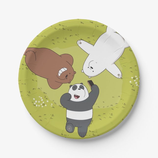We Bare Bears - #SquadGoals Paper Plates (Front)