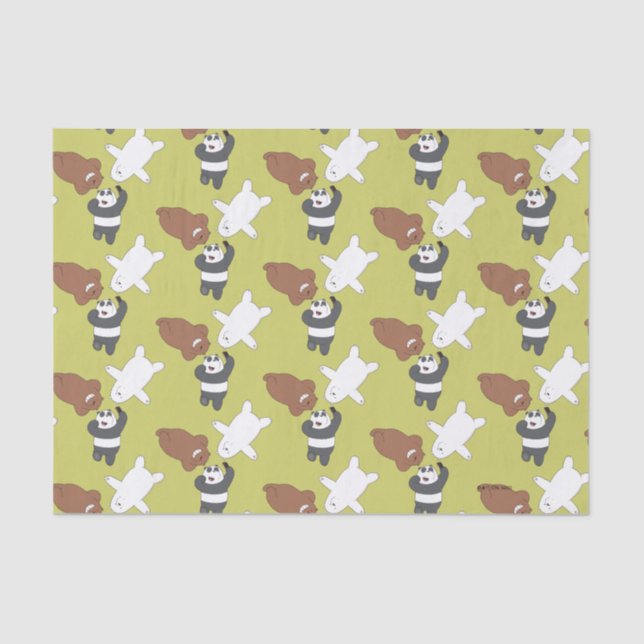 We Bare Bears - #SquadGoals Tissue Paper (Front)