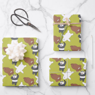 We Bare Bears - #SquadGoals Wrapping Paper Sheets