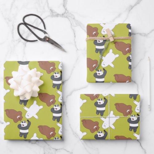We Bare Bears _ SquadGoals Wrapping Paper Sheets