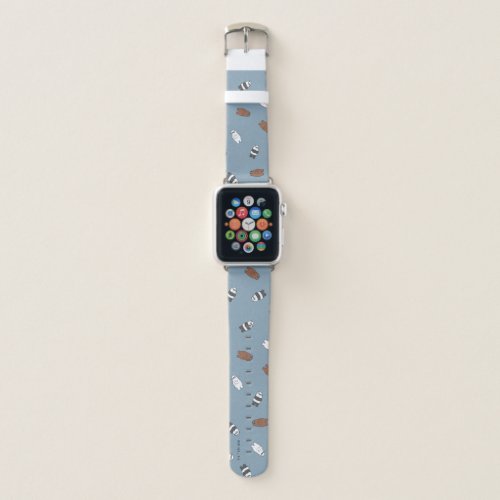We Bare Bears _ Sunglass Bears Pattern Apple Watch Band