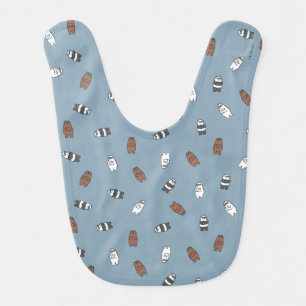 We Bare Bears - Sunglass Bears Pattern Baby Bib