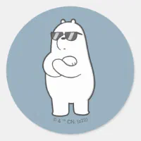 We Bare Bears Group Hug Classic Round Sticker