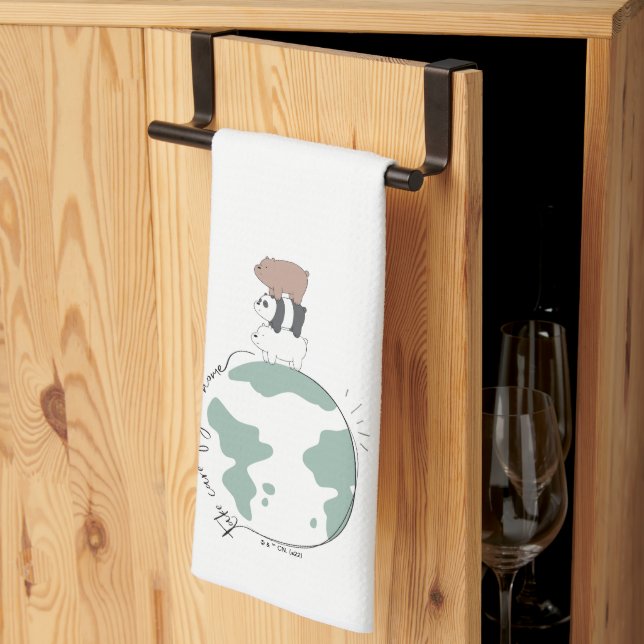 We Bare Bears - Take Care of Your Home Kitchen Towel (Thirds Fold)
