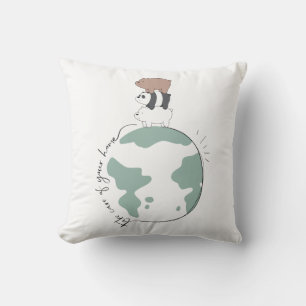 We Bare Bears - Take Care of Your Home Throw Pillow