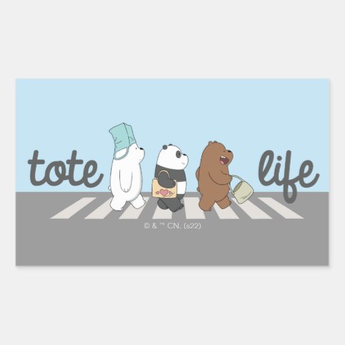 We Bare Bears _ Tote Life Rectangular Sticker