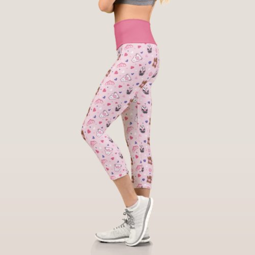 We Bare Bears _ Valentine Hearts Pattern Capri Leggings