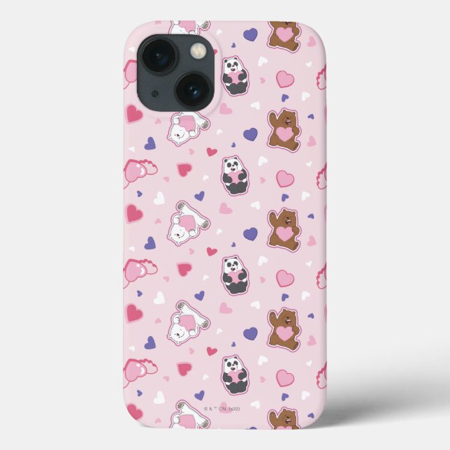 We Bare Bears - Valentine Hearts Pattern Case-Mate iPhone Case (Back)