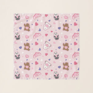 We Bare Bears - Valentine Hearts Pattern Scarf