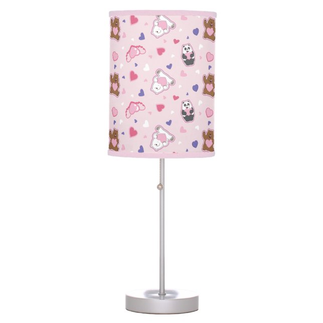 We Bare Bears - Valentine Hearts Pattern Table Lamp (Front)