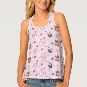 We Bare Bears - Valentine Hearts Pattern Tank Top