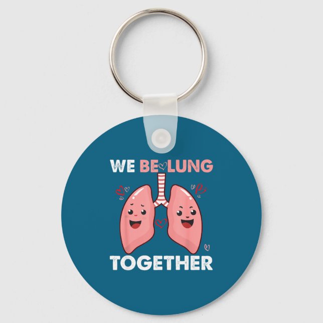 We Be-lung Together Happy Valentine s Day Couples  Keychain (Front)