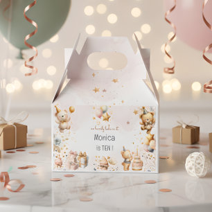 We bearly believe, royal tedddy bear kids birthday favor boxes