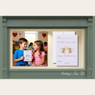 "We BEE long together" Classroom Valentine Card