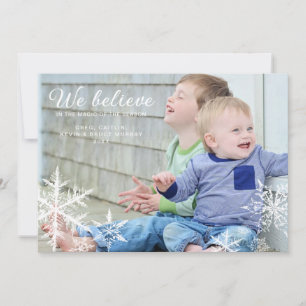 We Believe Holiday Photo Greeting Card