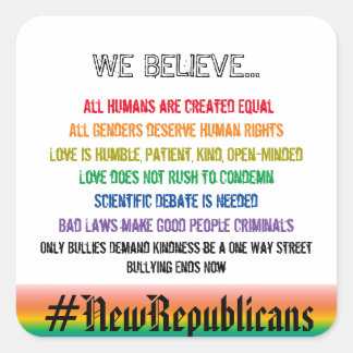 We Believe II Square Sticker