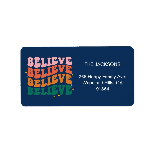 We believe in Santa Claus Christmas return address Label (Front)