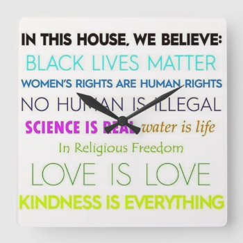 We Believe: Wall Clock by ImGEEE at Zazzle