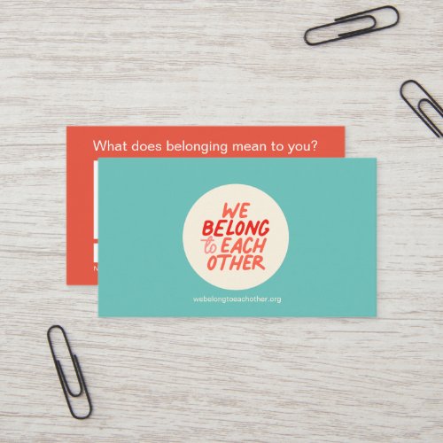 We Belong To Each Other _ Question Card