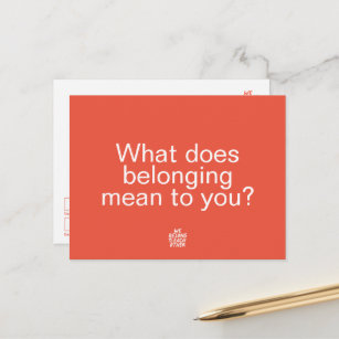 We Belong To Each Other - Question Postcard