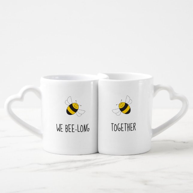 We belong together bumblebee sweetheart mug (Front Nesting)