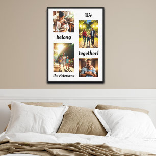 We belong together Family Photo Collage Canvas Print