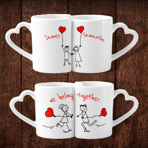 We Belong Together Straight Couple's Coffee Mug Set