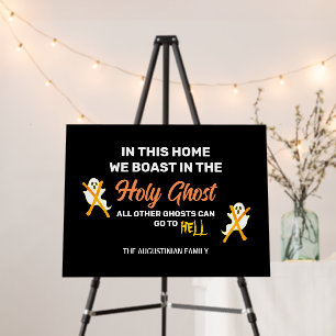 WE BOAST IN THE HOLY GHOST Christian Halloween Foam Board