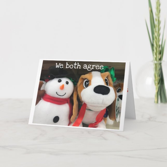 WE BOTH AGREE "YOU" SHOULD HAVE A MERRY CHRISTMAS HOLIDAY CARD (Front)